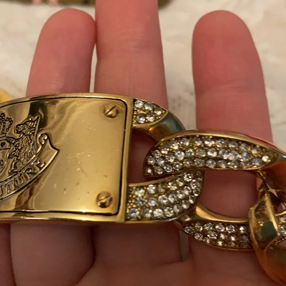Juicy Couture PAVE SCOTTIE DOG COLLAR SWAROVSKI CRYSTALS CHUNKY LINK ID BRACELET